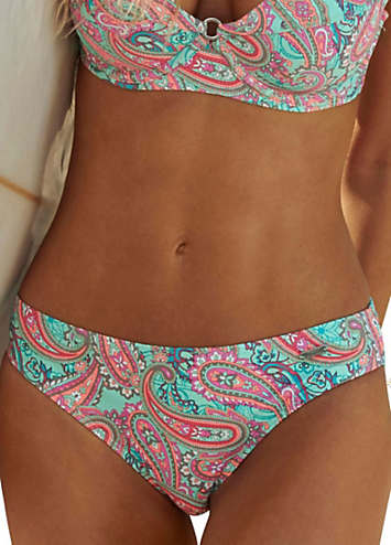 Classic Paisley Print Bikini Bottoms By Venice Beach Look Again