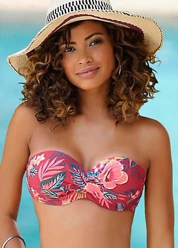 Tropical Print Underwired Bandeau Bikini Top By S Oliver Look Again