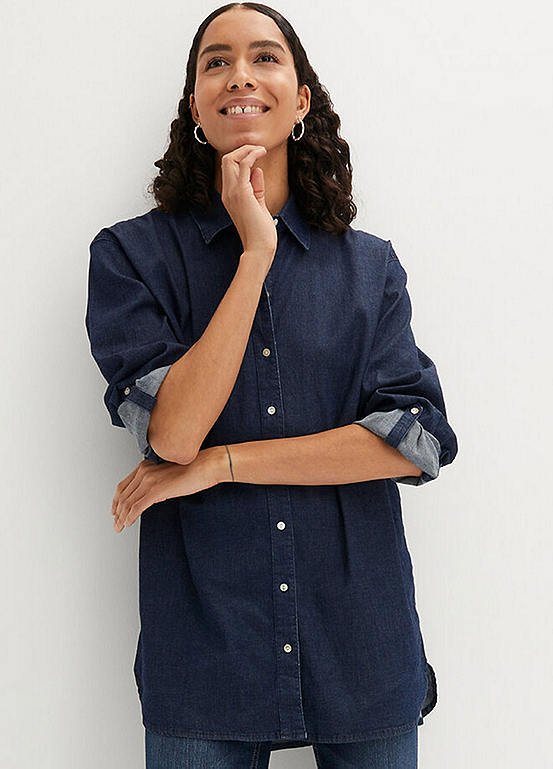 Baggy Denim Blouse By Bonprix Look Again