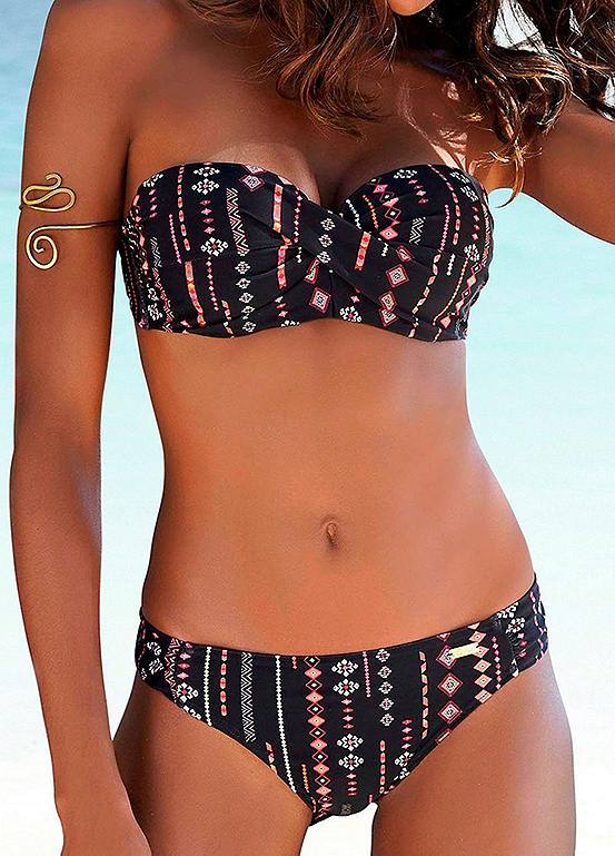 Underwired Print Bandeau Bikini Set By Buffalo Look Again