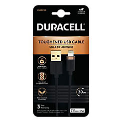 0.3m USB-A to Lightning Cable by Duracell