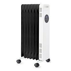 1.5KW Oil Filled Radiator with Remote - White by Black and Decker