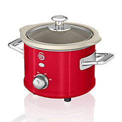1.5L Slow Cooker Retro - Red by Swan