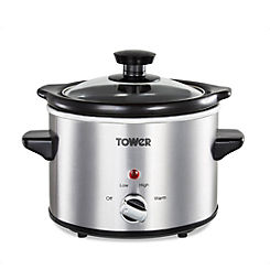 1.5L Stainless Steel Slow Cooker - T16020 by Tower