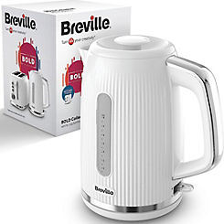 1.7L Bold 3kW Electric Kettle VKT257 - White & Silver Chrome by Breville