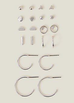 10-Pack Stud and Hoop Earrings by Accessorize