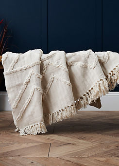 100% Cotton Tufted Throw by Cascade Home