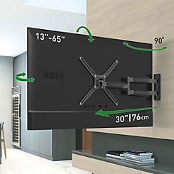 13 - 65 inch TV Wall Mount Bracket - Extra Long & Full Motion by Barkan