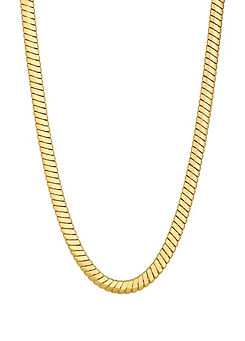14K Gold Plated Recycled Gold Cobra Chain Necklace  by Inicio