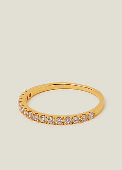 14ct Gold Plated Eternity Band Ring by Accessorize