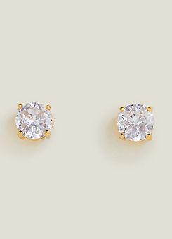 14ct Gold Plated Large Bling Stud Earrings by Accessorize