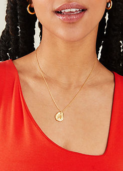 14ct Gold-Plated Molten Pendant Necklace by Accessorize
