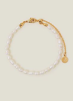 14ct Gold Plated Seed Pearl Bracelet by Accessorize