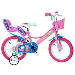 14’’ Girls Bicycle with Doll Carrier by Peppa Pig