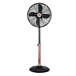 16-Inch Metal Stand Fan - Black & Rose Gold by Tower
