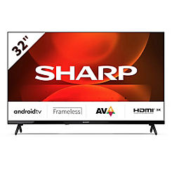 1T-C32FH2KL2AB 32 Inch HD Frameless LED Smart Android TV by Sharp