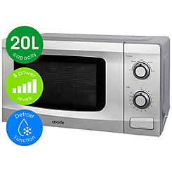 20L Manual Microwave AMM2001S - Silver by Abode
