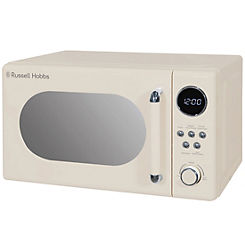 20L Retro Solo Digital Microwave RHM2044C - Cream by Russell Hobbs
