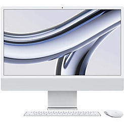 24-Inch iMac with Retina 4.5K Display: Apple M3 Chip with 8-Core CPU & 10-Core GPU, 256GB SSD - Silver by Apple