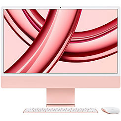 24-Inch iMac with Retina 4.5K Display: Apple M3 Chip with 8-Core CPU & 8-Core GPU, 256GB SSD - Pink by Apple