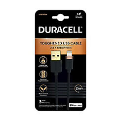 2m USB-A to Lightning Cable by Duracell