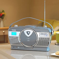 3 Band Radio & CD Player with Bluetooth - Grey by Steepletone