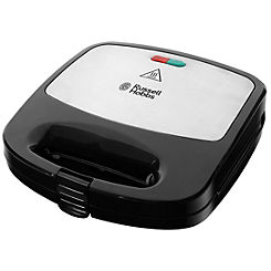 3-in-1 Sandwich Toaster, Waffle Maker & Grill by Russell Hobbs - Black