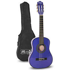 30 inch Junior Classical Guitar & Case - Blueby Music Alley