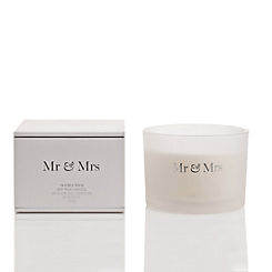 330g Double ’Mr & Mrs’ Wick Candle by Amore