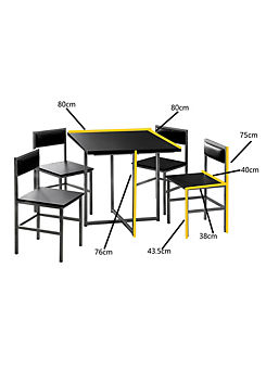 4 Chair Compact Dining Set by Greenhurst
