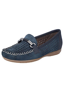 40253 Ladies Blue Slip-On Shoes by Rieker