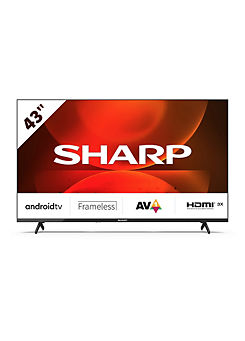 43FH2KA 43 Inch HD Frameless LED Smart Android TV by Sharp