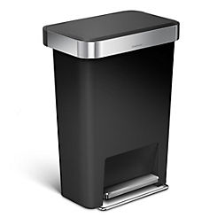 45L Rectangular Pedal Bin With Liner Pocket by simplehuman