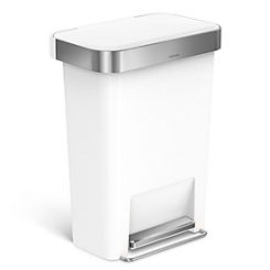 45L Rectangular Pedal Bin With Liner Pocket by simplehuman