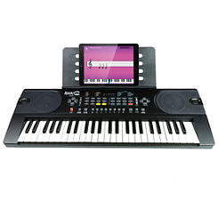 49 Key Digital Piano Keyboard with Music Stand & Note Stickers by RockJam