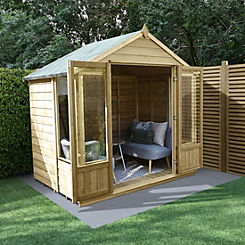 4LIFE Apex Summerhouse 8x6 - Double Door - 4 Window (Home Delivery) by Forest Garden