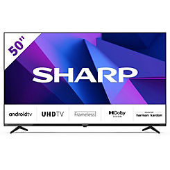 4T-C50FN2KL2AB 50 Inch 4K Ultra HD Frameless LED Smart Android TV by Sharp