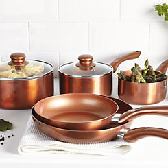 5 Piece Copper Metallic Cookware Set by Cermalon