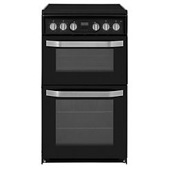 50cm Double Oven Electric Cooker HD5V93CCB - Black by Hotpoint