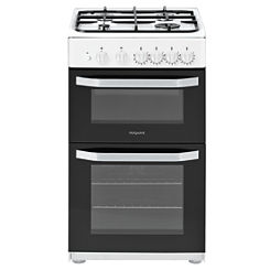 50cm Gas Cooker HD5G00KCW/UK - White by Hotpoint - A+ Rated