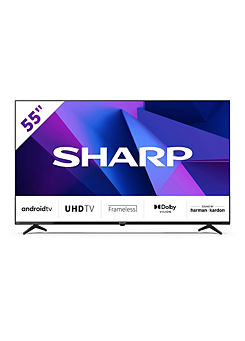 55FN2KA 55 Inch 4K Ultra HD Frameless LED Smart Android TV by Sharp