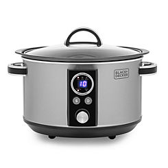 6.5L Digital Sear & Stew Slow Cooker BXSC16045GB - Stainless Steel & Black by Black and Decker
