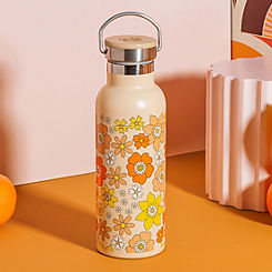70’s Floral Water Bottle by Sass & Belle