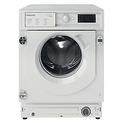 7KG 1400 Spin Integrated Washer Dryer BIWDHG75148UKN - White by Hotpoint