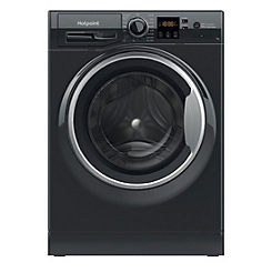 7KG 1400 Spin Washing Machine NSWM743UBSUKN - Black by Hotpoint