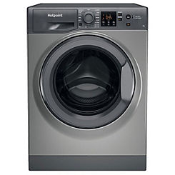 7KG 1400 Spin Washing Machine NSWM743UGGUKN - Graphite by Hotpoint