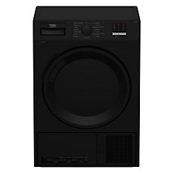 7KG Condenser Tumble Dryer DTLCE70051B - Black by Beko