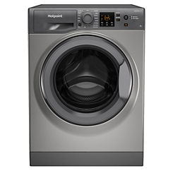 8KG 1600 Spin Washing Machine NSWM863CGGUKN - Graphite by Hotpoint