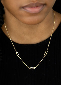9CT Yellow Gold Three Paper Adjustable Chain by Tuscany Gold