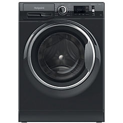 9KG 1400 Spin Washing Machine NM11946BCAUKN - Black by Hotpoint
